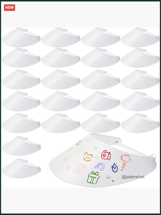 24 Foam Sun Visors for DIY Crafting Adjustable Tennis Golf Hat main image 6